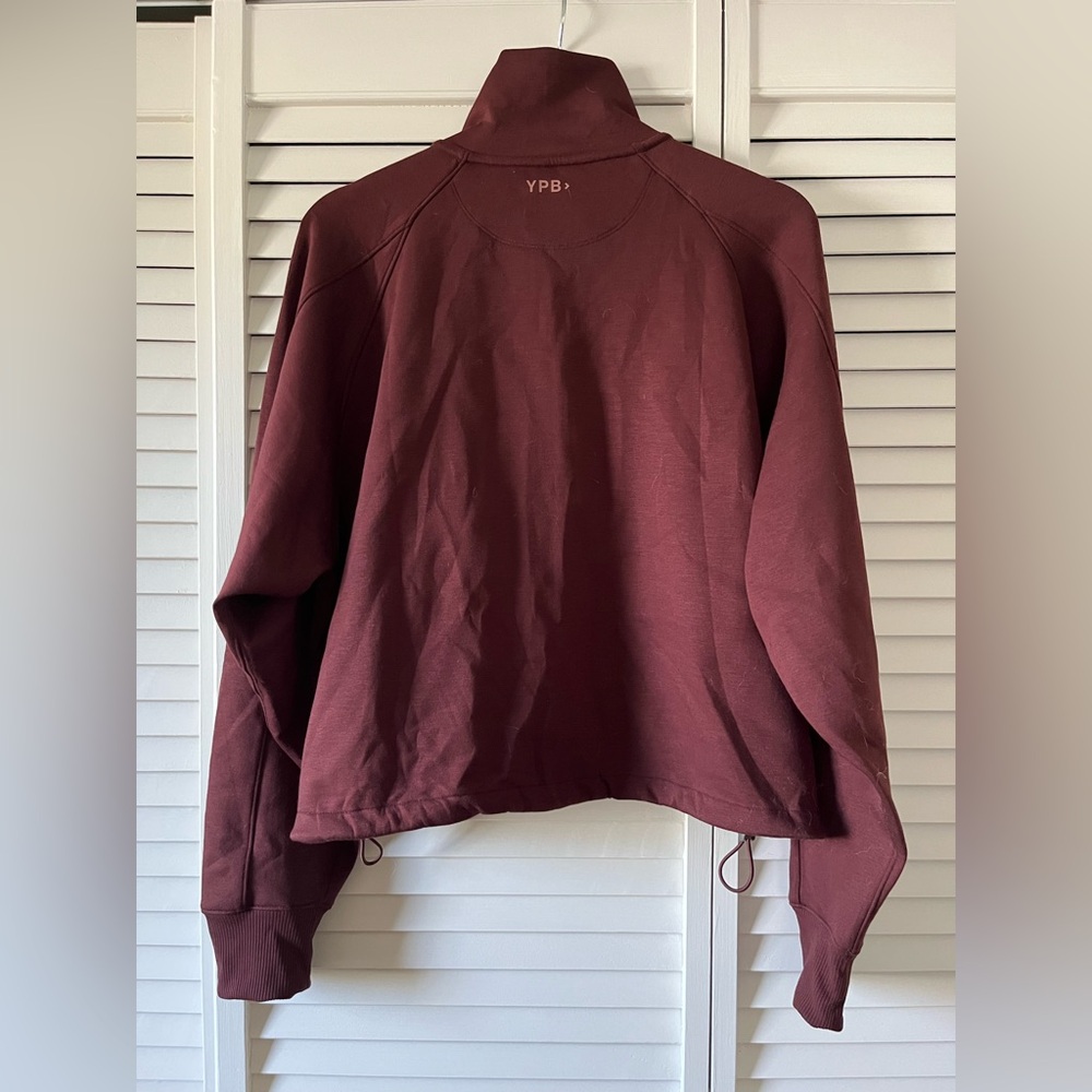 NWT- YPB Women's Maroon Bomber Jacket - Picture 3 of 5